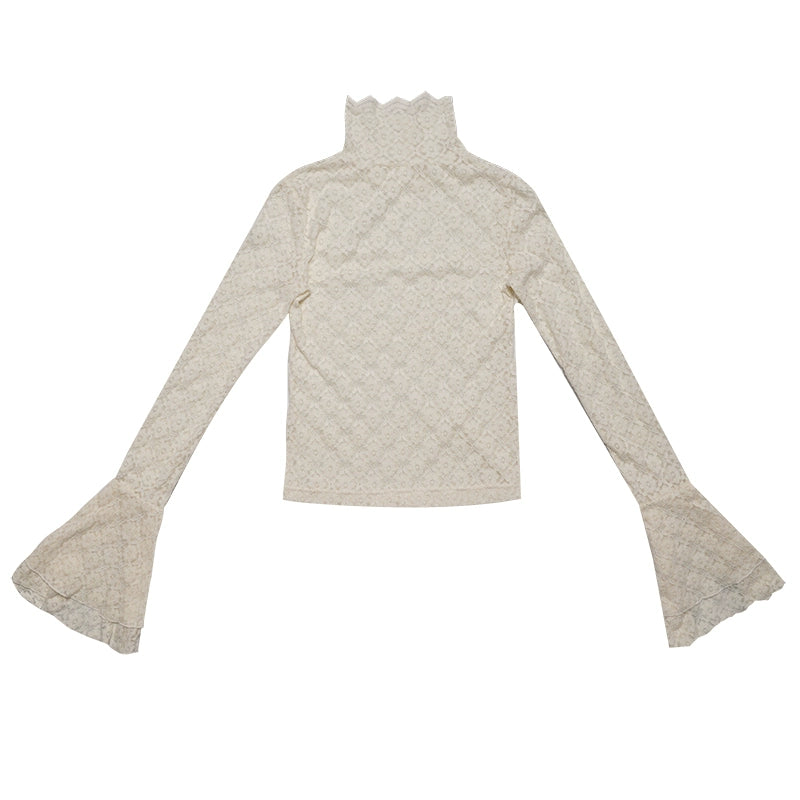 Plush Lace High Neck Top