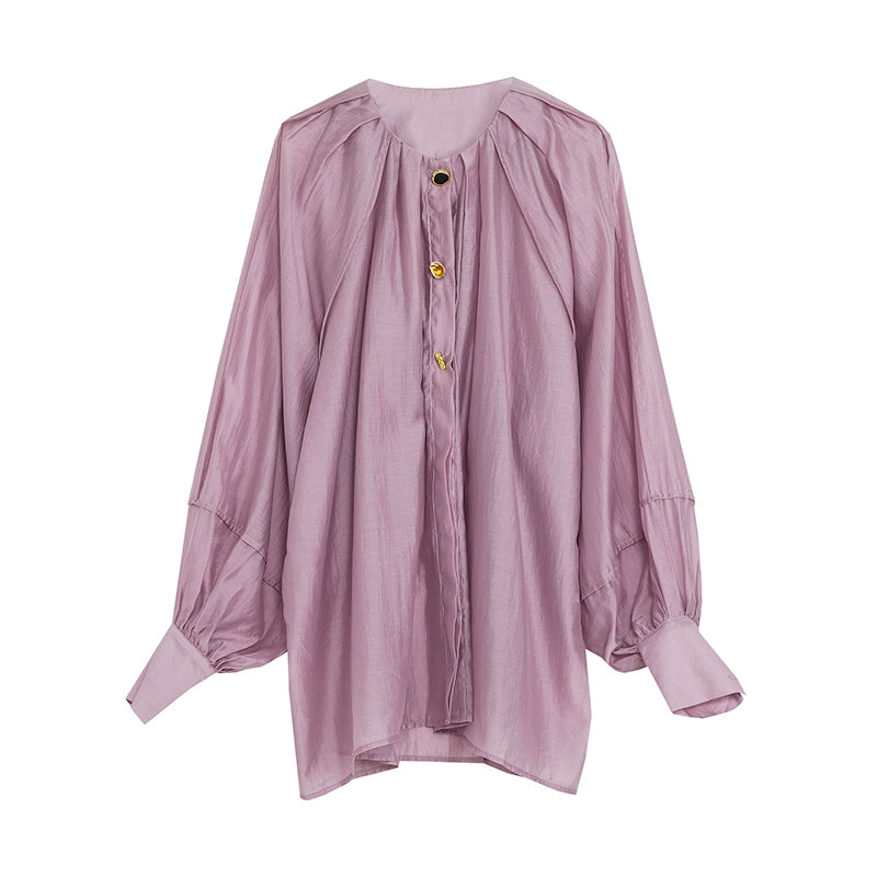 Тенсель фиолетовый французская рубашка