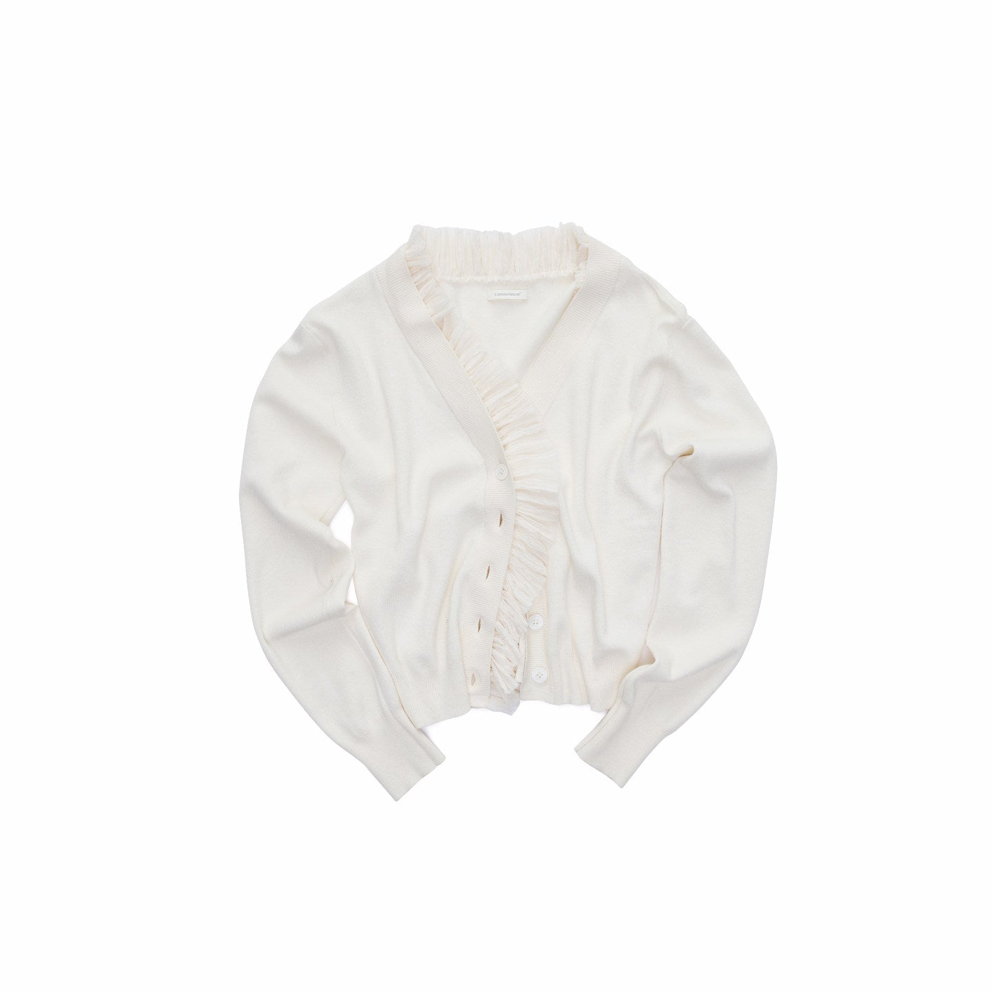 Acetate Cashmere Lace Knit Cardigan