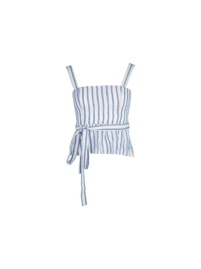 Striped Lace-Up Camisole