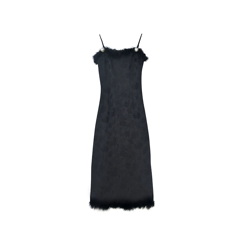 Fur Hepburn Black Dress