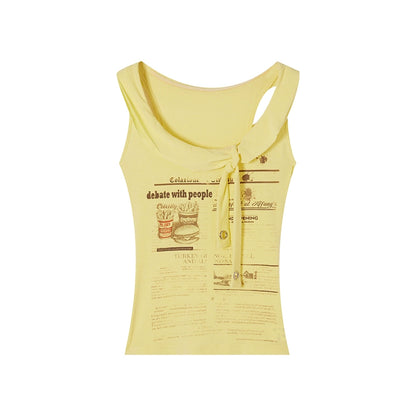 American Retro Vest - Women's Summer Sleeveless Hot Top with Niche Design