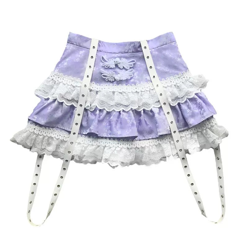 Divine Redemption Ribbon Lace Cake Skirt