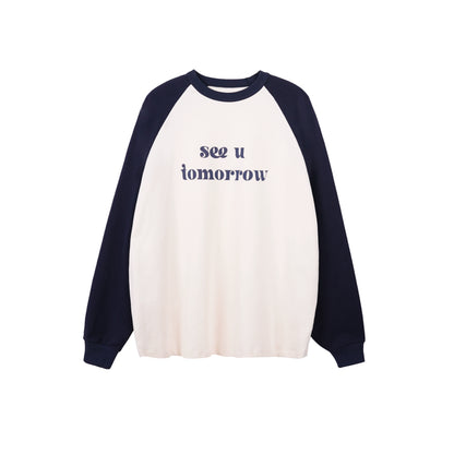 Raglan Sleeves Letter Print T-Shirt