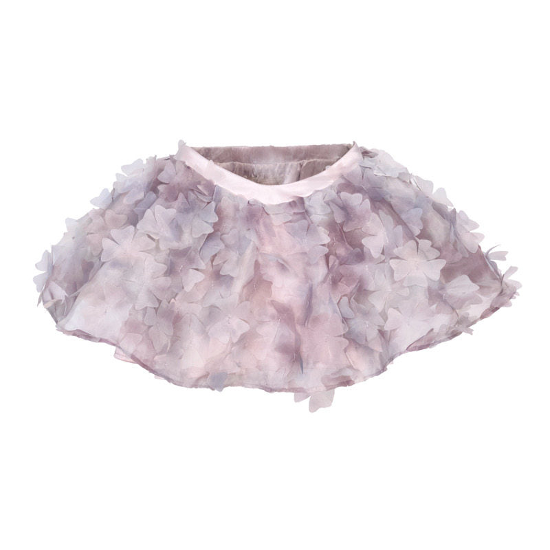 3D Floral Fairy Mini Skirt | Elastic Waist Princess Skirt