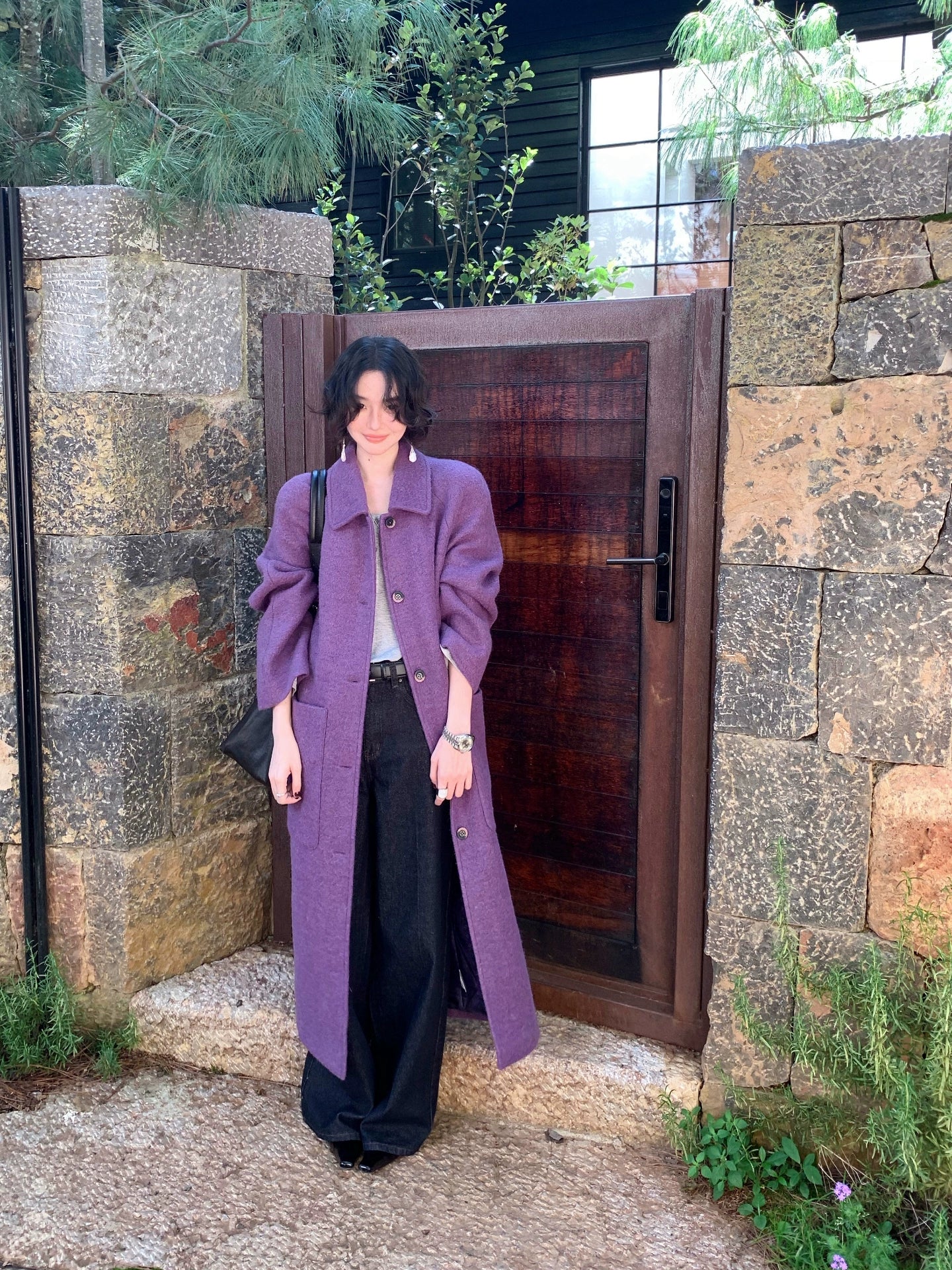 Time Language Thick Wool Long Coat – Elegant Autumn/Winter Outerwear