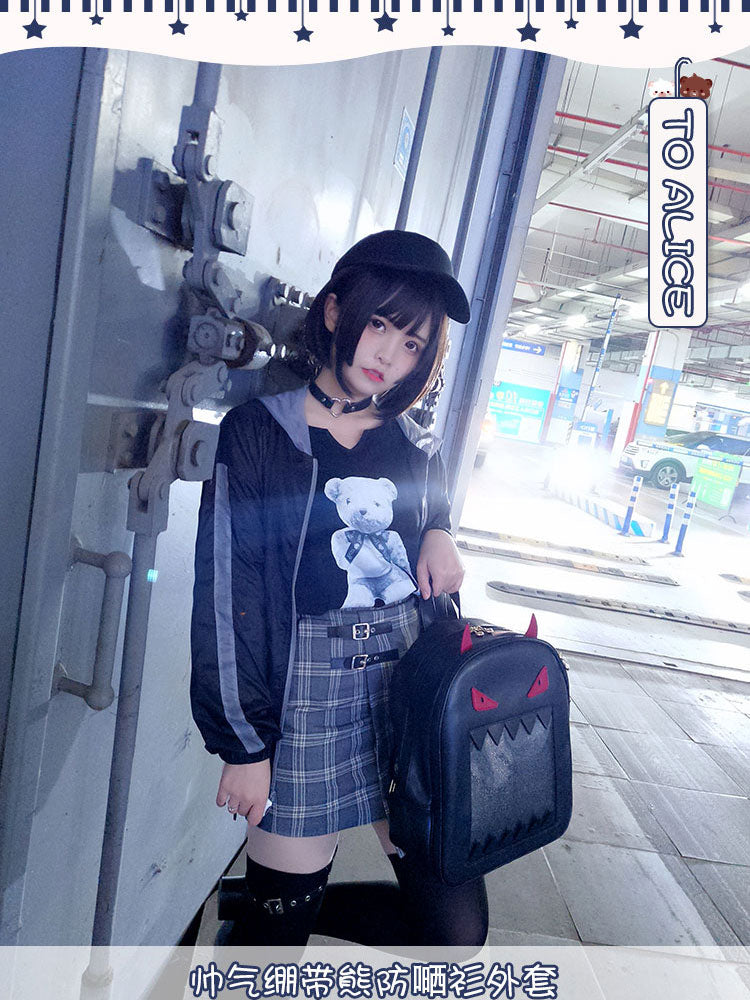 C410017 Bandage Bear College Style Anti-Shirt Jacket