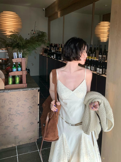 Moonlight Man Lace-Trim Suspender Dress – Hong Kong Retro Autumn