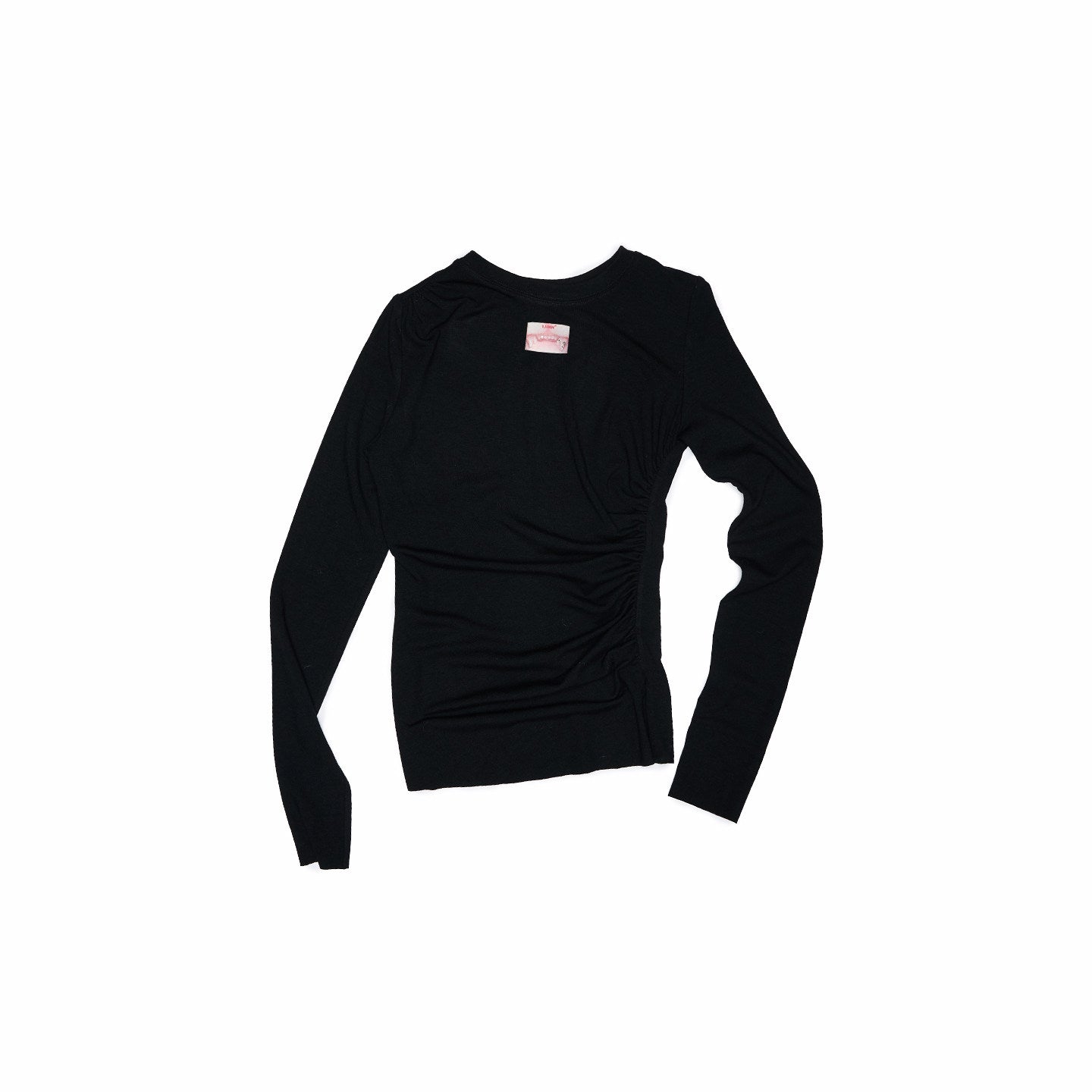 Asymmetric Pleated Long Sleeve Top