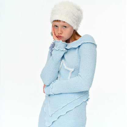 Comfy Plush Star Baby Blue Set