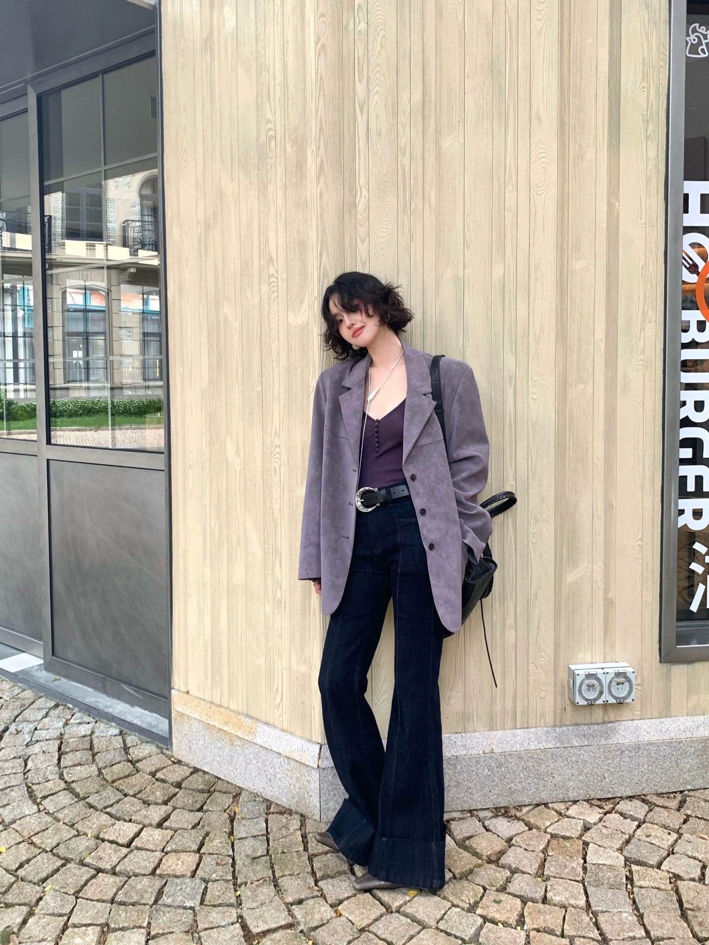 Suede Loose Suit Jacket – Hong Kong Retro Autumn/Winter Statement