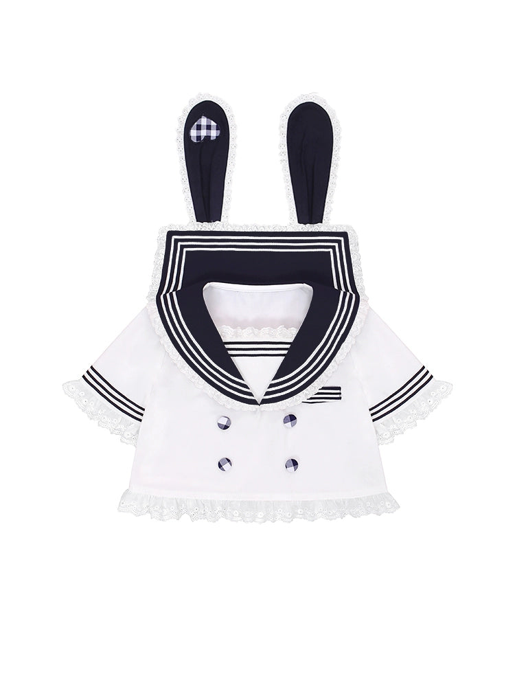 Lolita Bobo Rabbit Navy Style JK Top + Skirt Set