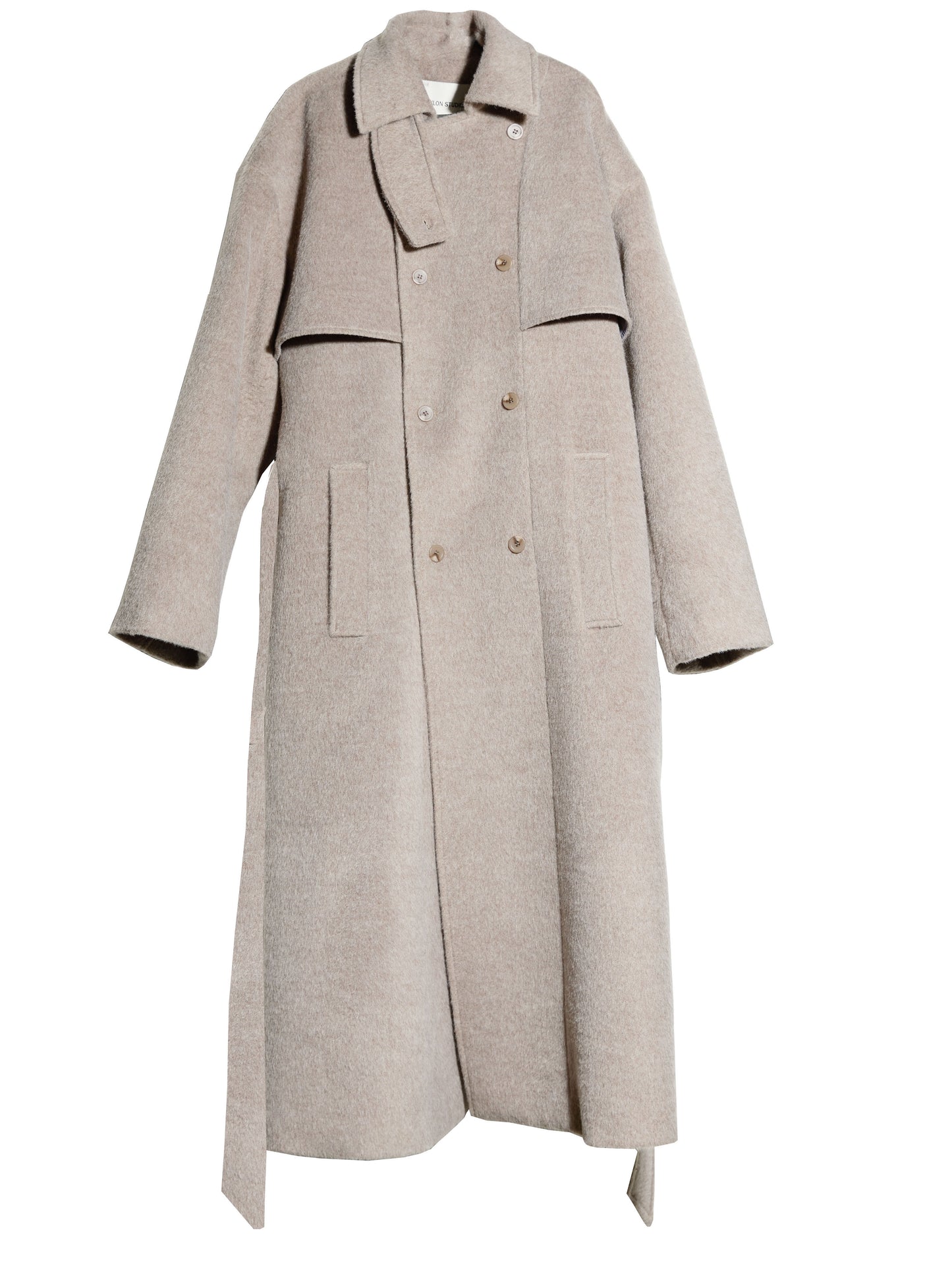 Oatmeal Double-Faced Wool Long Coat | Timeless Winter Outerwear