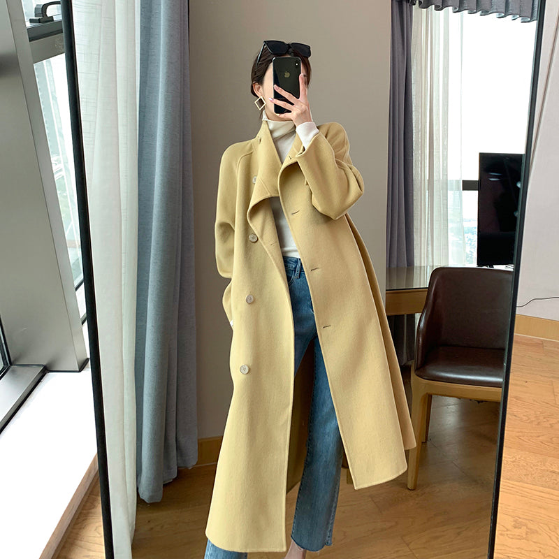 Temperament Mid-Length Wool Coat