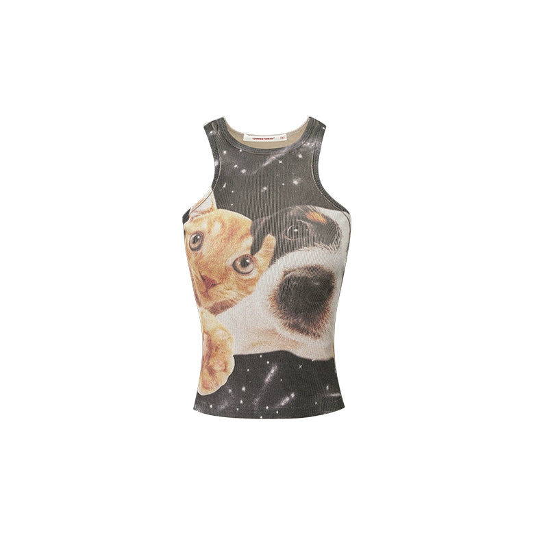 High Elastic Printed Tank Top