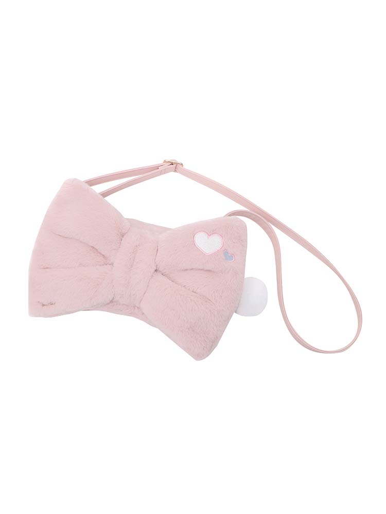 Large Bow Plush Bag