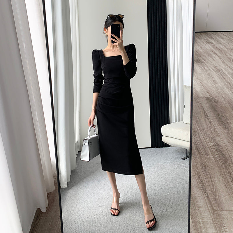 Slim Black Dress - 23 Autumn