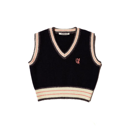 Ribbed V-Neck Knitted Tank Top