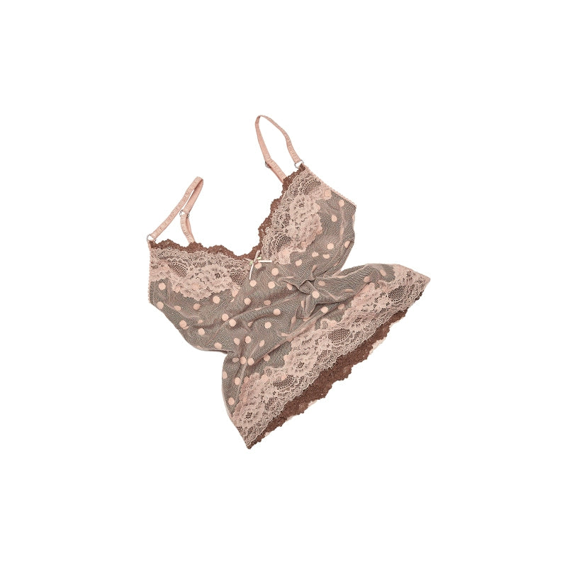 Double Polka Dot Lace Camisole – Sleeveless Inner or Outer Layer