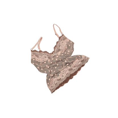 Double Polka Dot Lace Camisole – Sleeveless Inner or Outer Layer