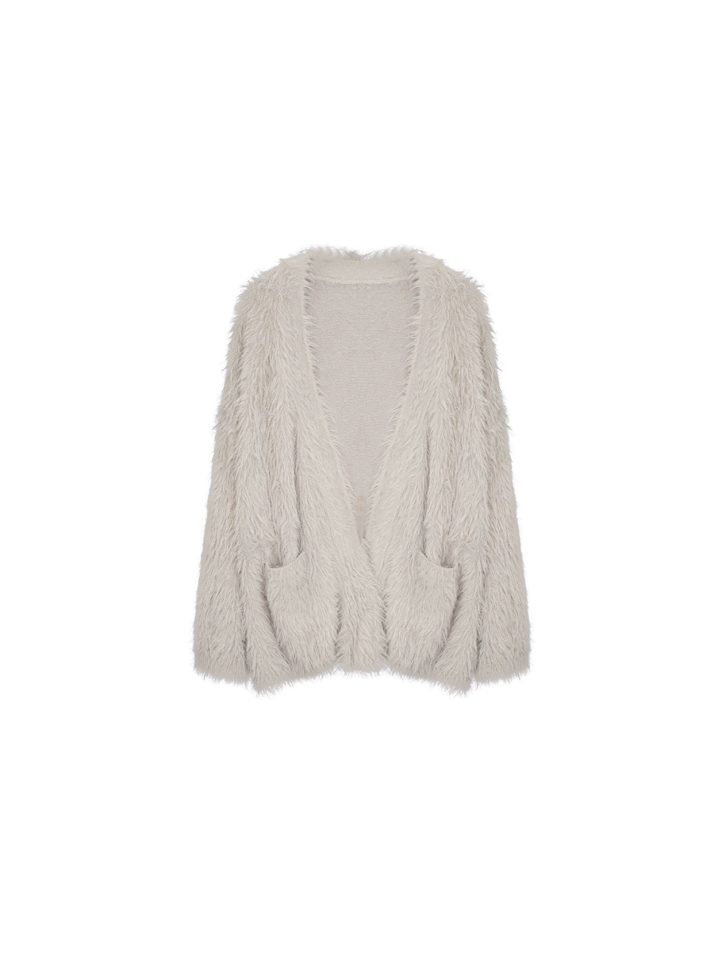 Plush Knit Cardigan Jacket – Hong Kong Retro Autumn/Winter Cozy Fit