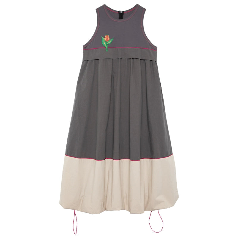 Tulip Bright Thread Cloud Feel Flower Bud Dress