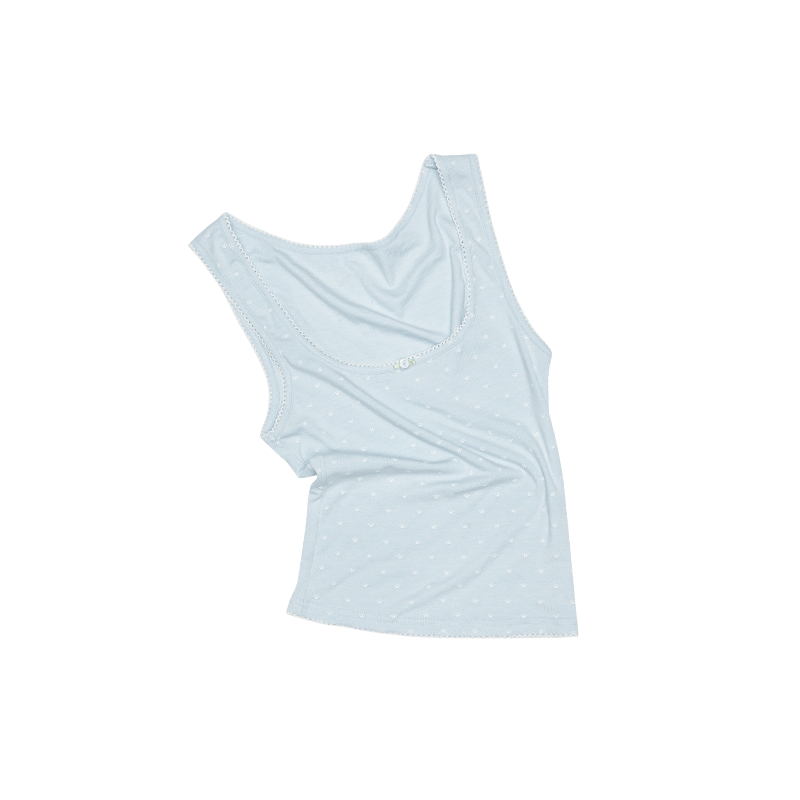 Polka Dot Cat Claw Knit Set – Lace Vest & Slim Fit Skirt