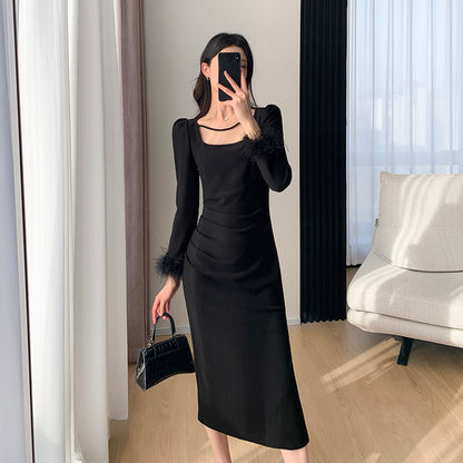 French Long Sleeve Dress