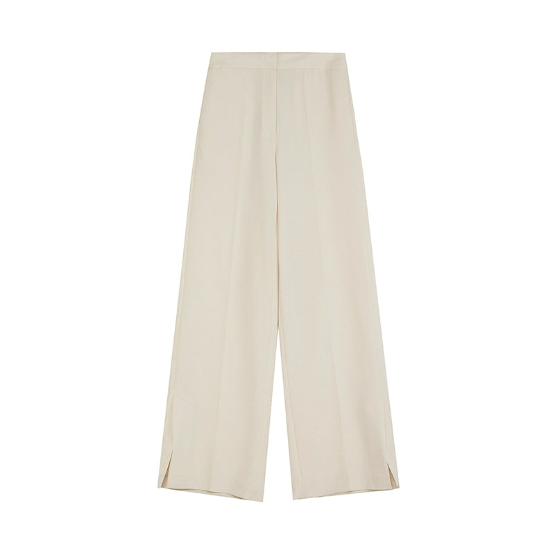 Pantaloni a gamba dritta crema