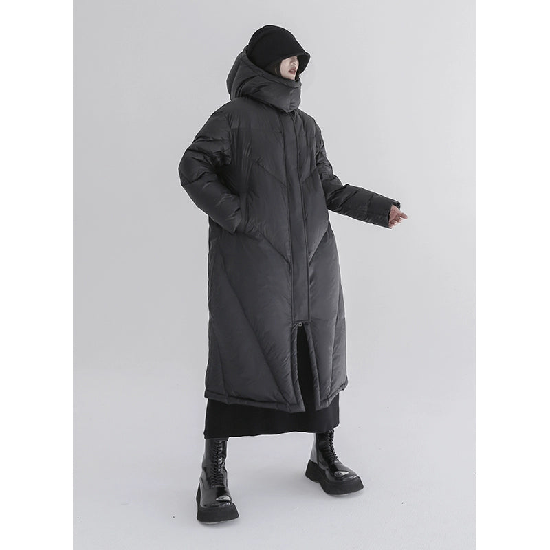 Manteau matelassé en forme de V