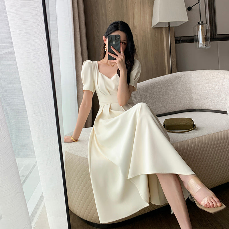 Milk White Slim Dress