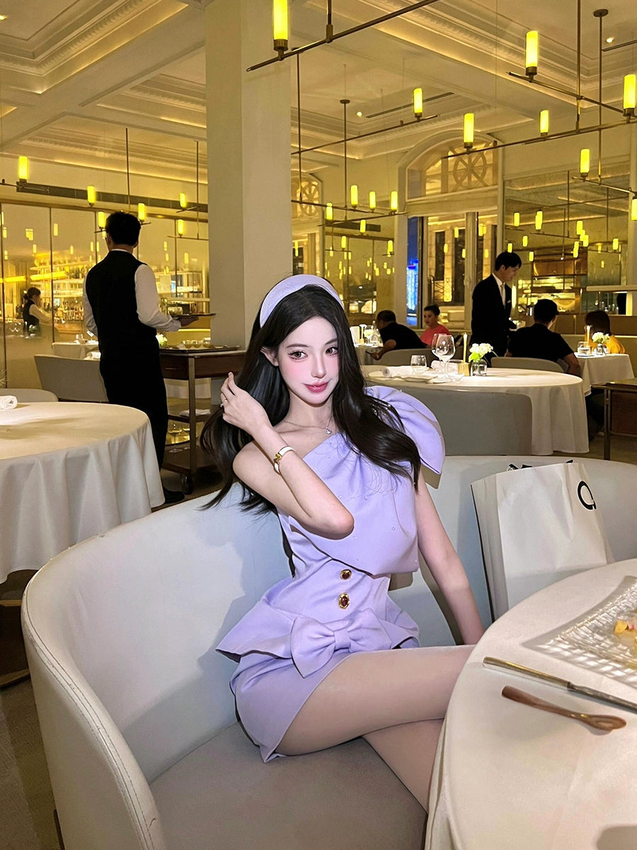 Cheongsam-Inspired Blue Bridal Gown – Luxe Morning Robe for Adult Occasions