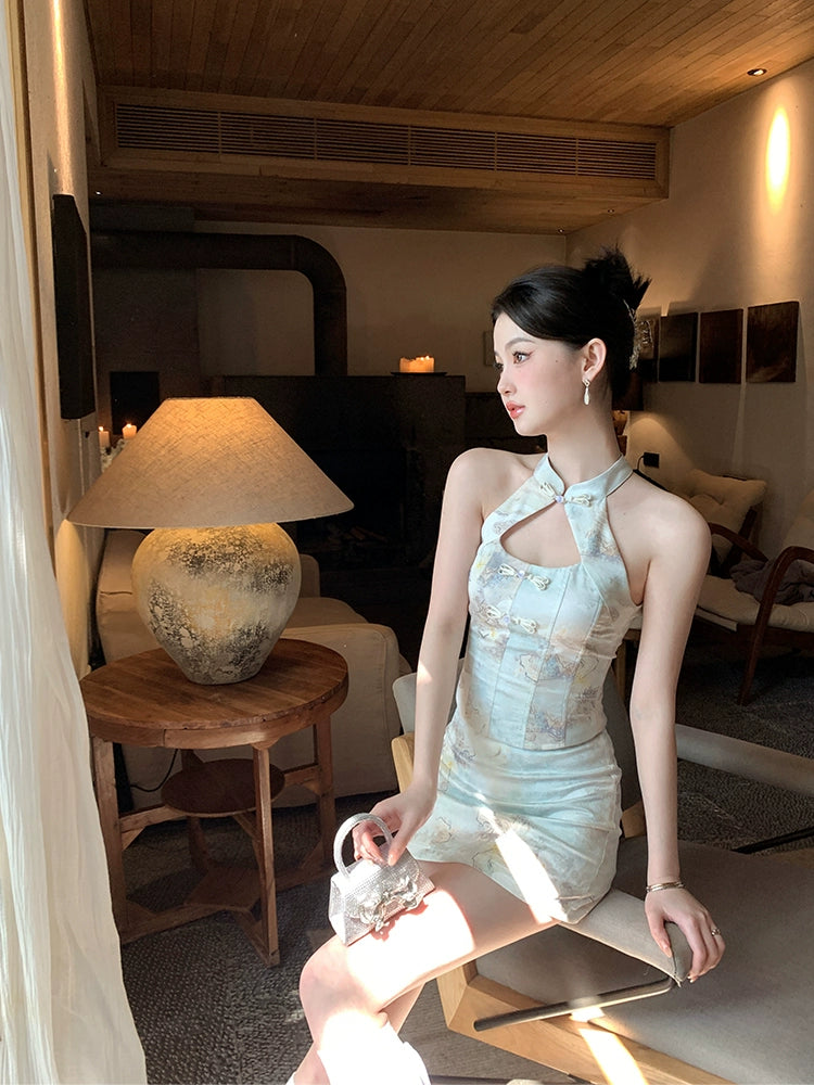 [Delos Garden] Chinese Halterneck Sleeveless Set - New Design