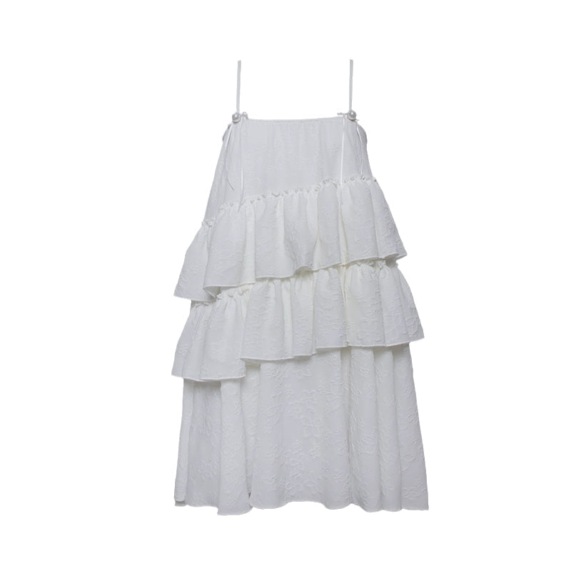 White Flower Layered Cake Skirt