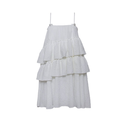 White Flower Layered Cake Skirt