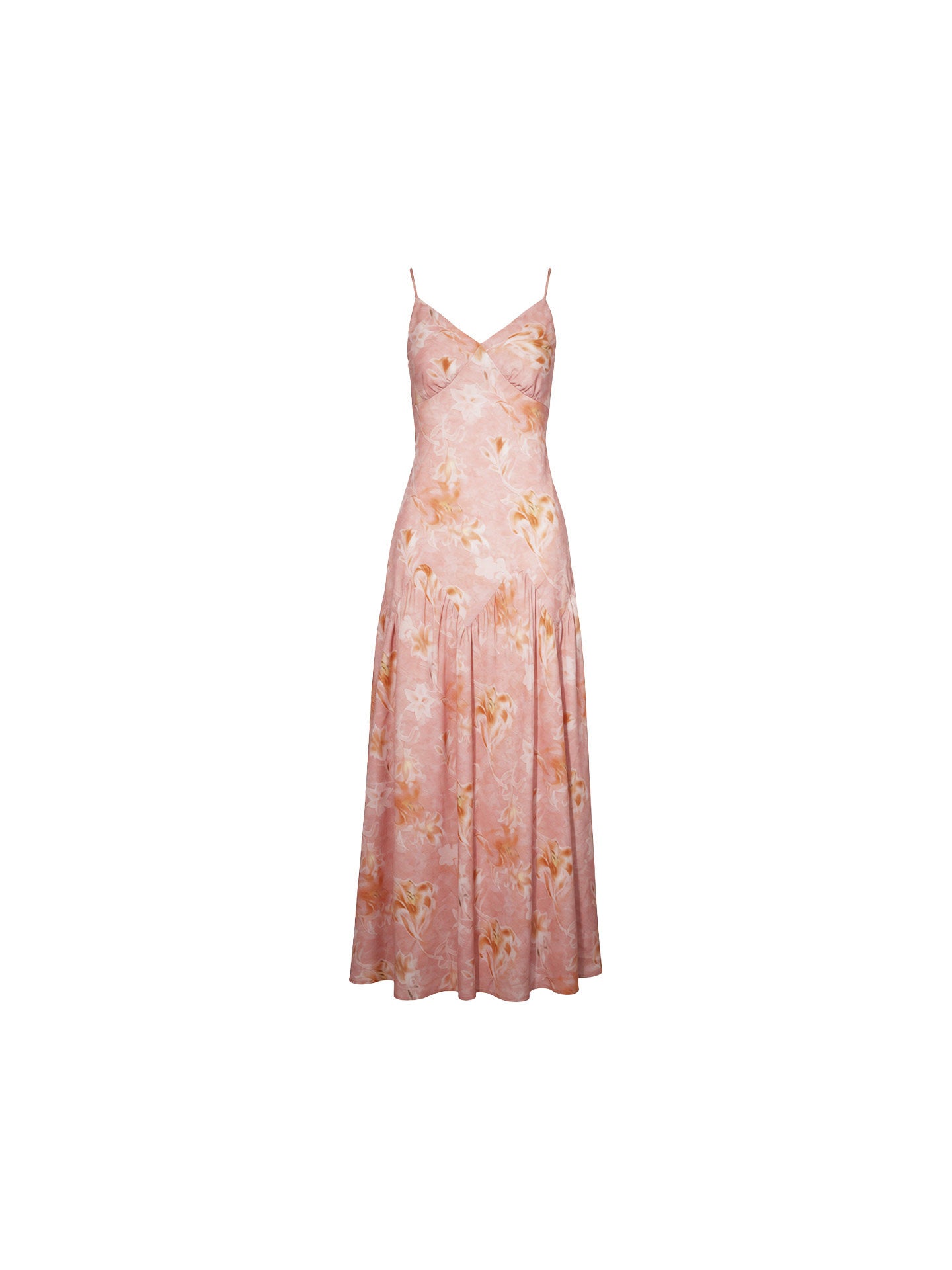 Southern French Blossom Slip Maxi Dress