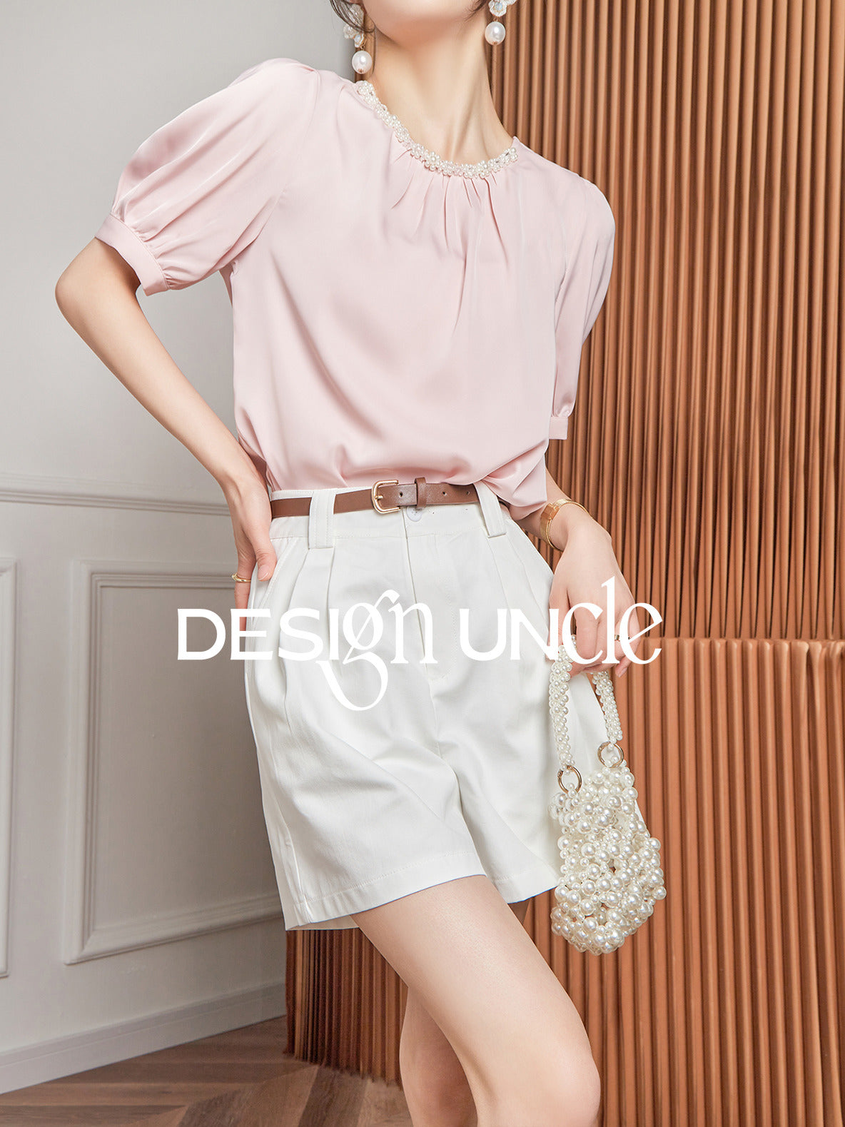 Pink Short Sleeve French Top