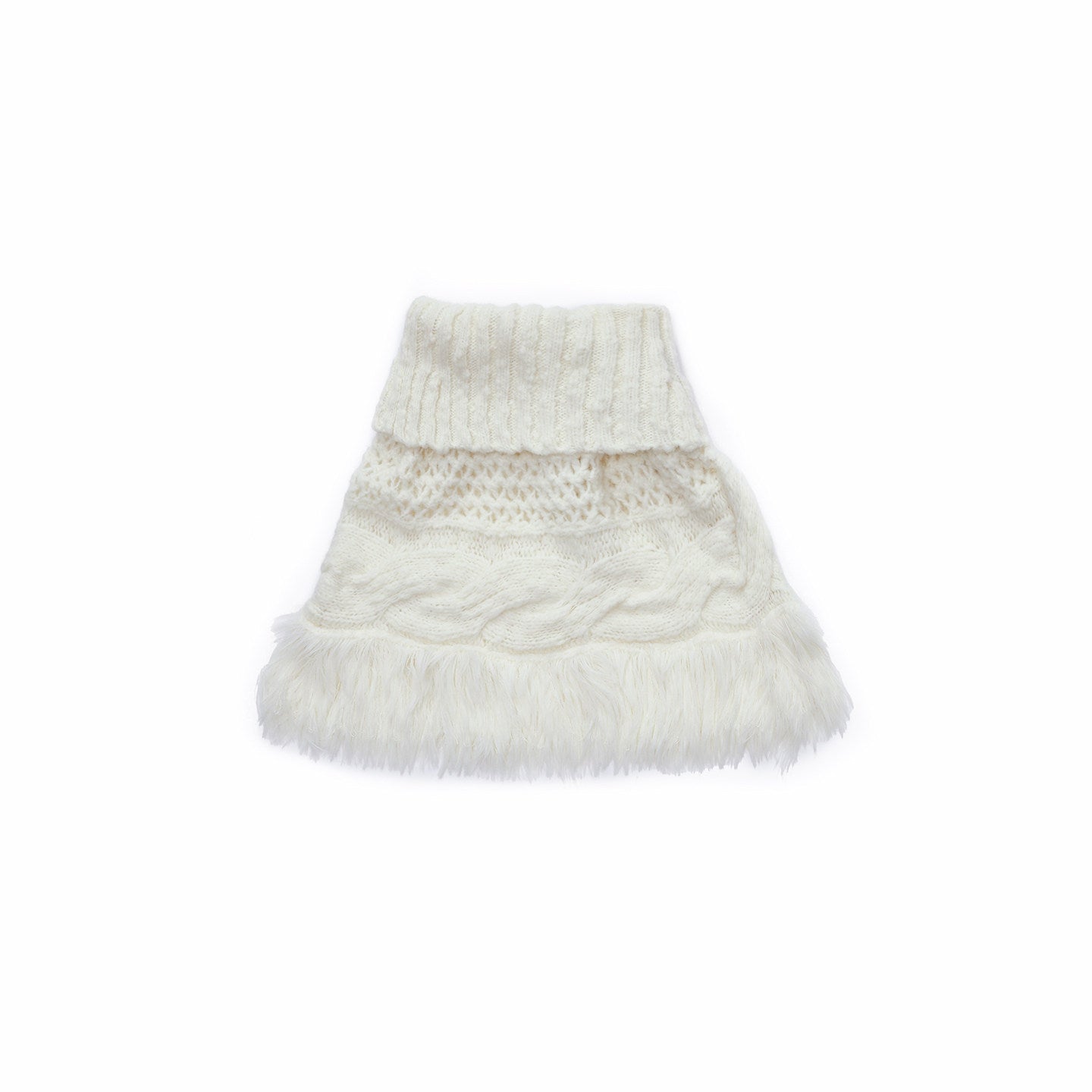 Cable Knit Tassel Cape