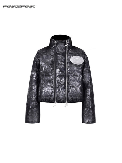 Electric Moon Double-Zip Short Unisex Y2K Jacket