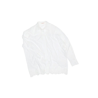 Jacquard Silhouette White Shirt – Elegant Premium Texture