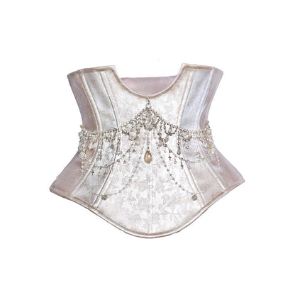 Silver Fairy Corset Belt | Elfcore Boned Armor Waist Cincher