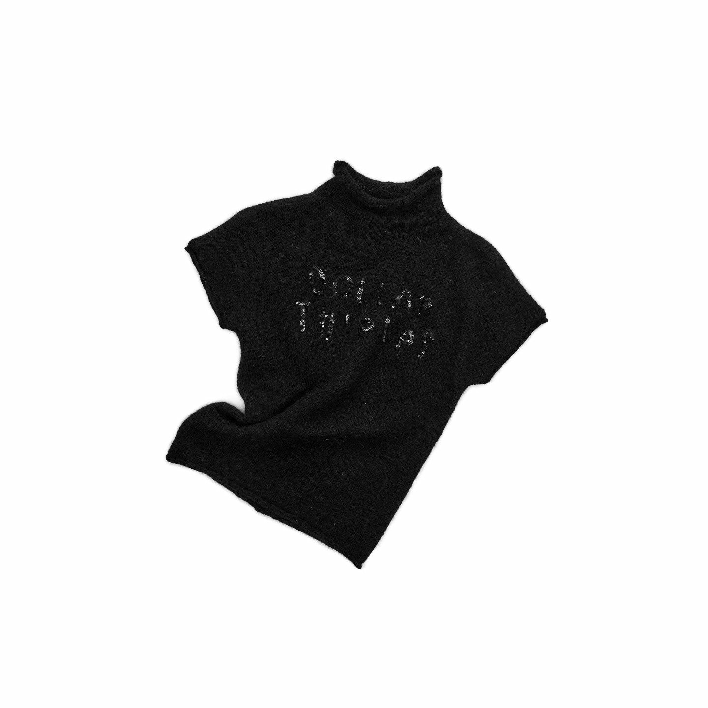 Beaded Mohair Knit Top