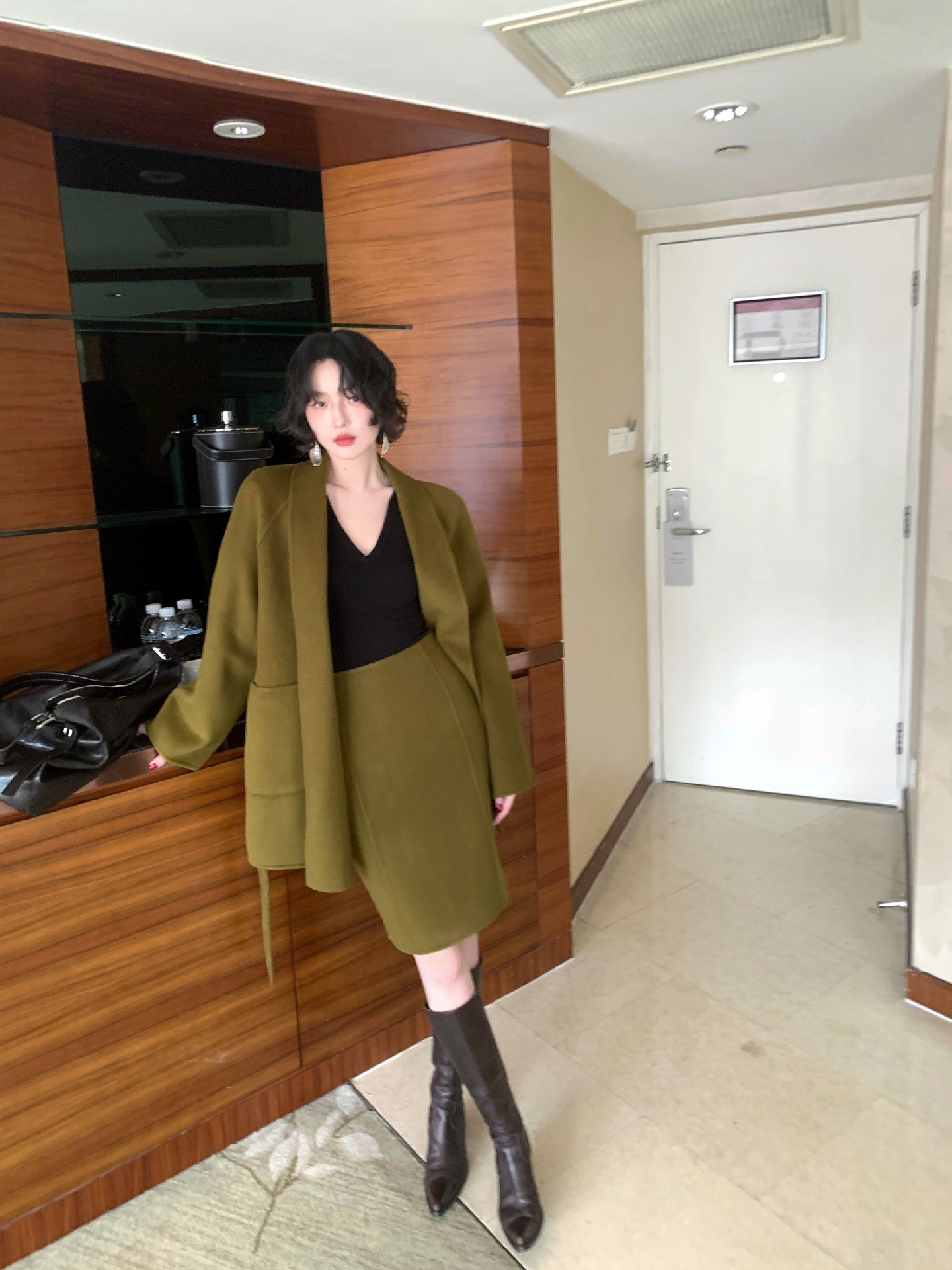 Qiulin Wool Jacket & Skirt Set