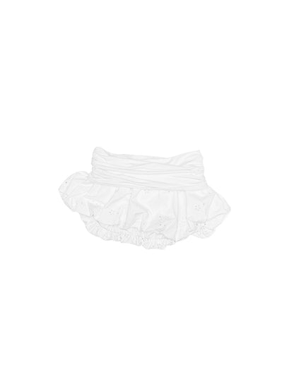 Cutout Jacquard Puffy Skirt – Slim Fit with Bud-Inspired Detail