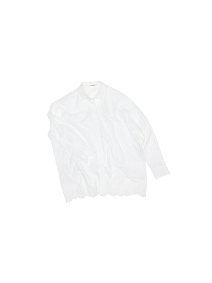 Jacquard Silhouette White Shirt – Elegant Premium Texture