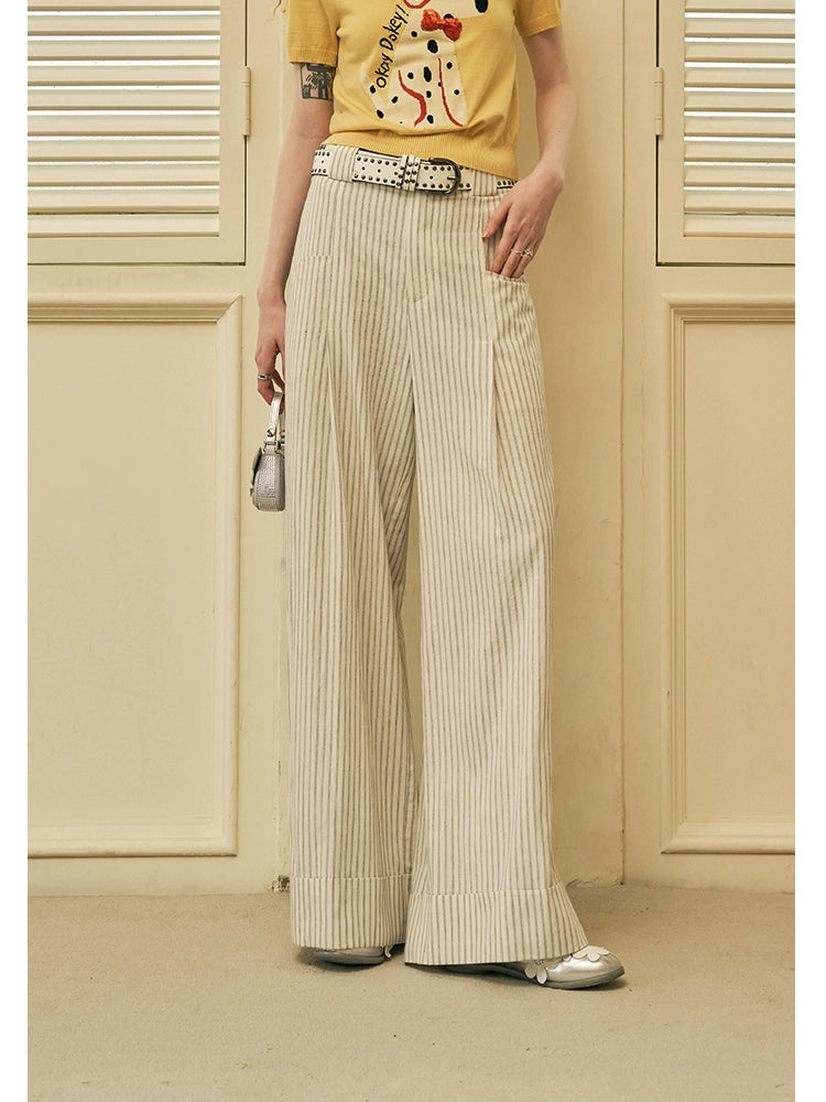 Simple Cotton Straight-Leg Pants