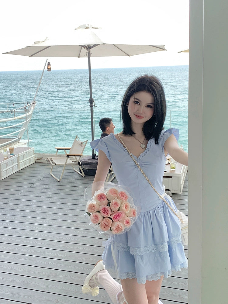 [Seaside Diary] Blue Princess Cake Dress - Summer Edition