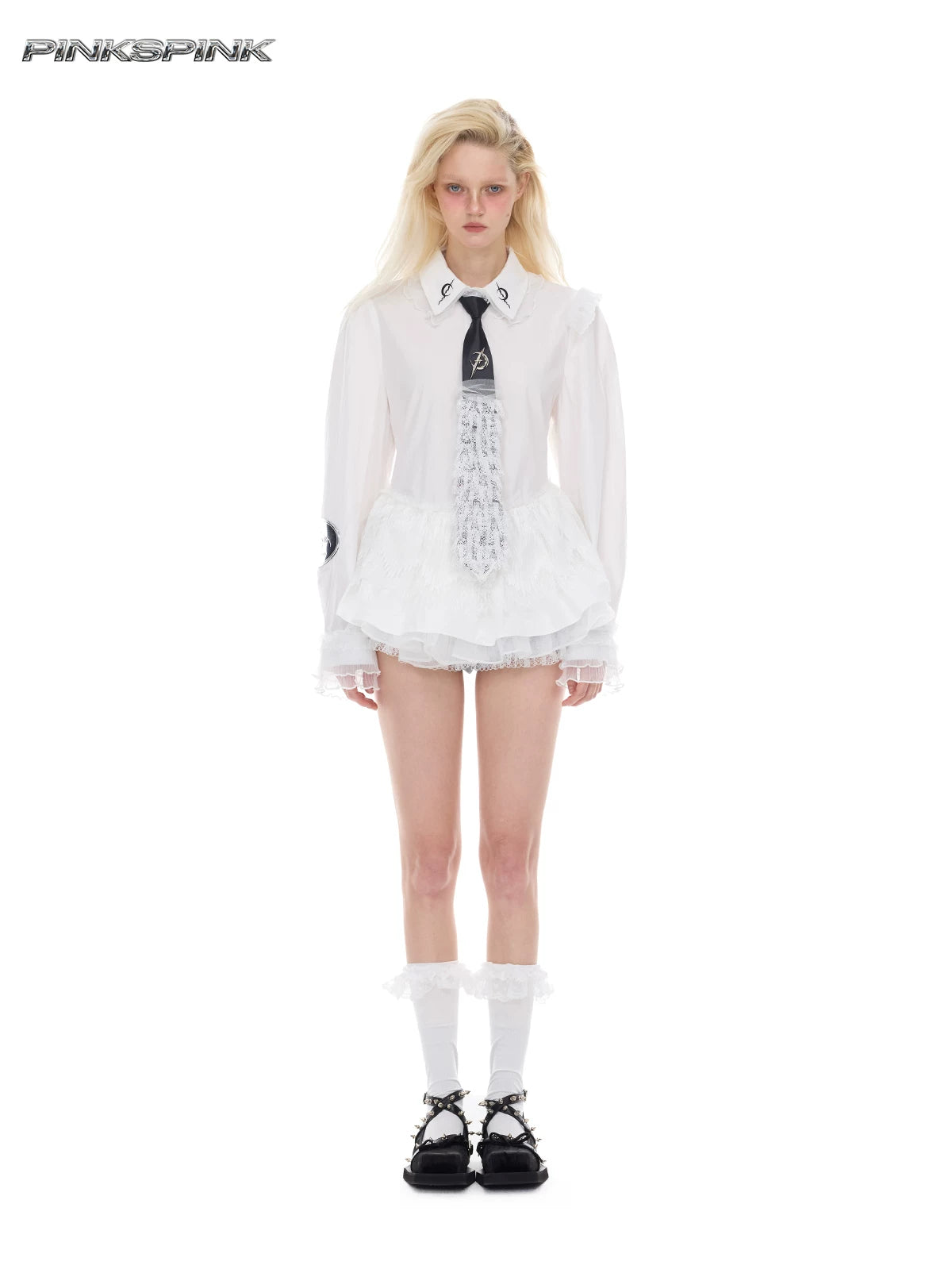 Electric Moon Concept: Soft and Hard Collision, Punk Ballet, Lace Trim, Genderless Y2K Tie