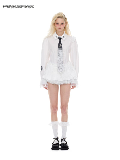 Electric Moon Concept: Soft and Hard Collision, Punk Ballet, Lace Trim, Genderless Y2K Tie