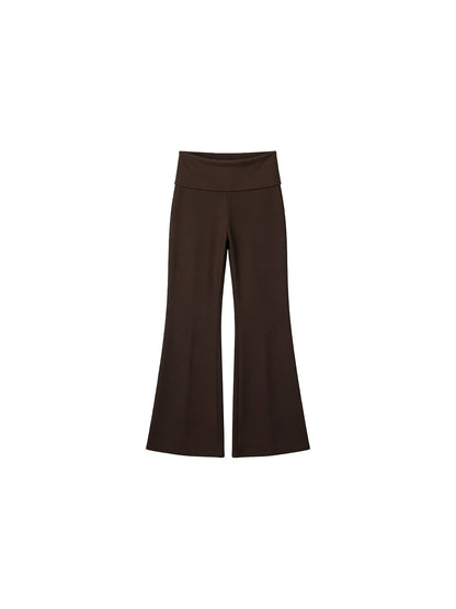 Walking with Tsubaki Draped High-Waisted Trousers